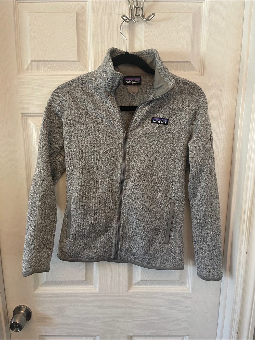 Patagonia Better Sweater Heather Gray Full-Zip Jacket Birch White